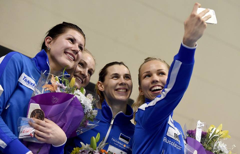 Eesti epeenaiskond: Julia Beljajeva, Kristina Kuusk, Irina Embrich, Erika Kirpu. Foto: Augusto Bizzi